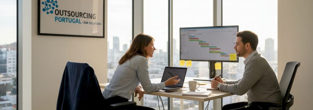 Office team collaborating on talent acquisition