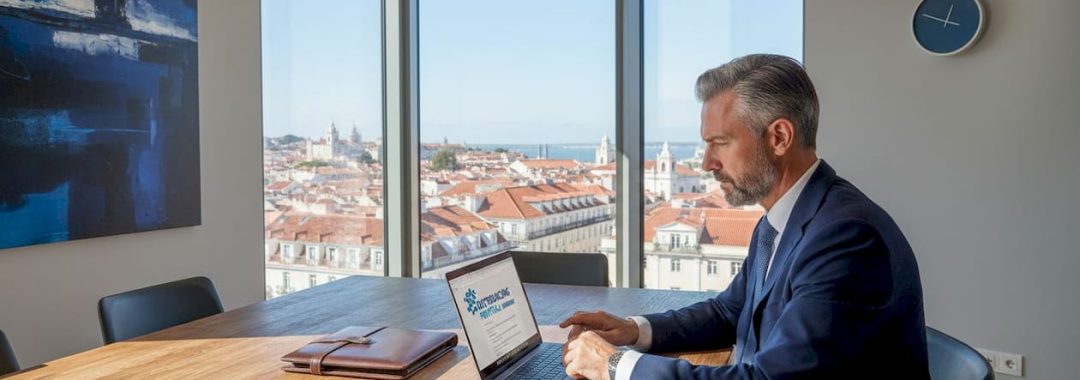 Business leader reviewing governance Portugal outsourcing
