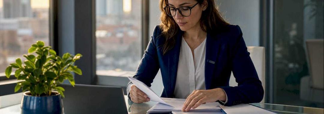 HR manager preparing international onboarding documents