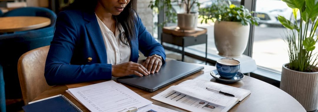 HR manager working with hiring tools at desk