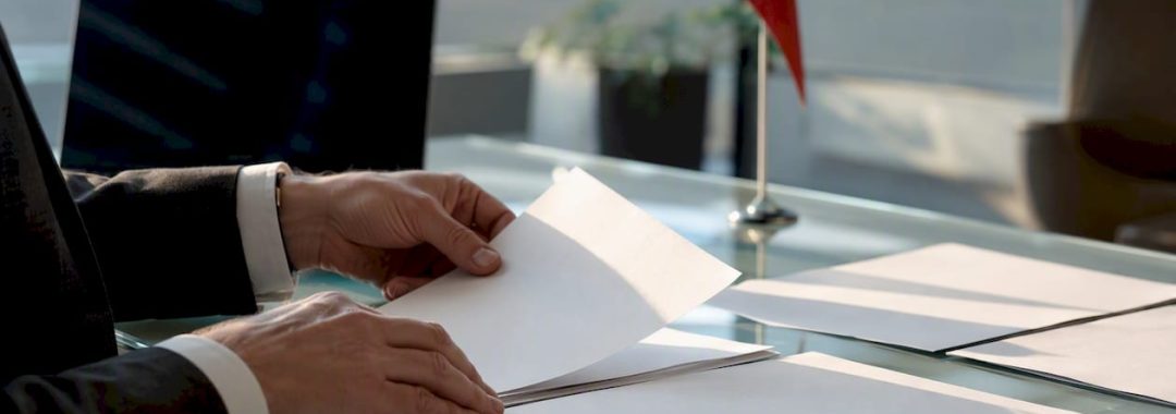 Hands with legal and financial workspace in Portugal